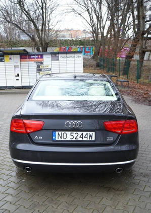 Audi A8 cena 99000 przebieg: 156000, rok produkcji 2011 z Olsztyn małe 137